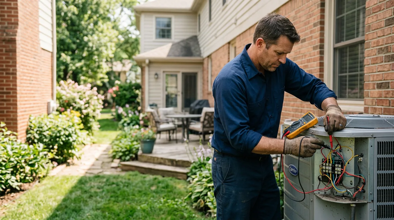 HVAC technician working near Myra, WV